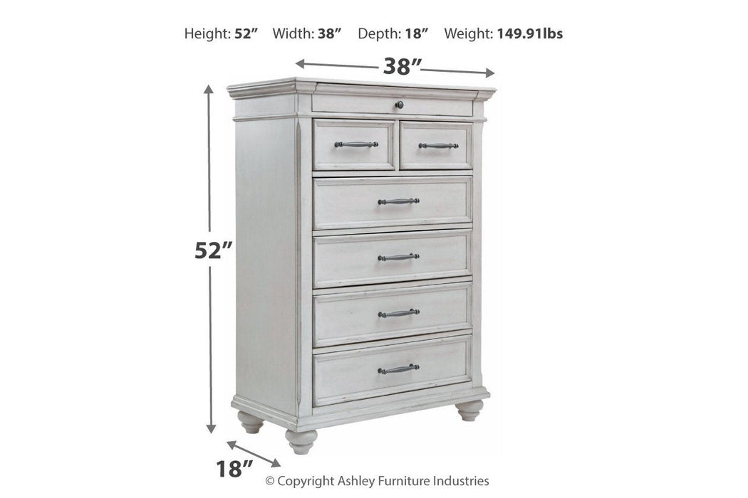 Kanwyn Whitewash Chest of Drawers - Gate FurnitureChest