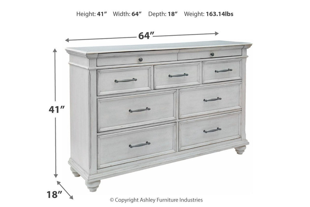 Kanwyn Whitewash Dresser - Gate FurnitureDresser