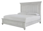 Kanwyn Whitewash King Panel Bed - Lara FurnitureKing Bed