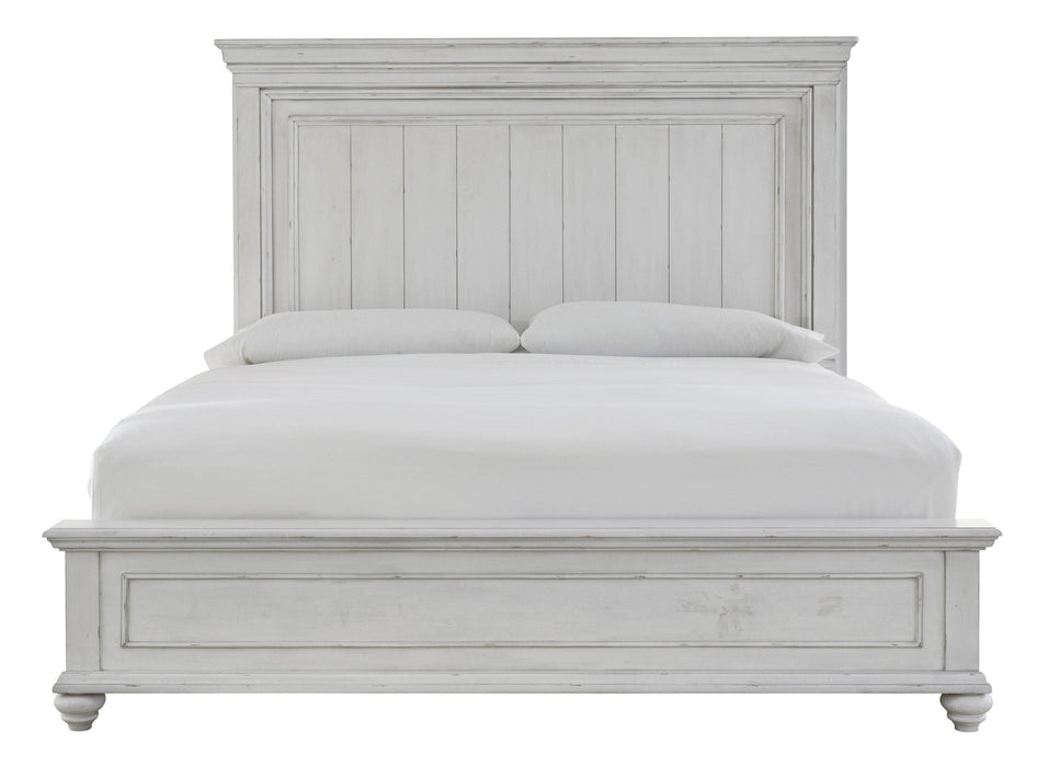 Kanwyn Whitewash King Panel Bed - Gate FurnitureKing Bed