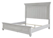 Kanwyn Whitewash King Panel Bed - Lara FurnitureKing Bed