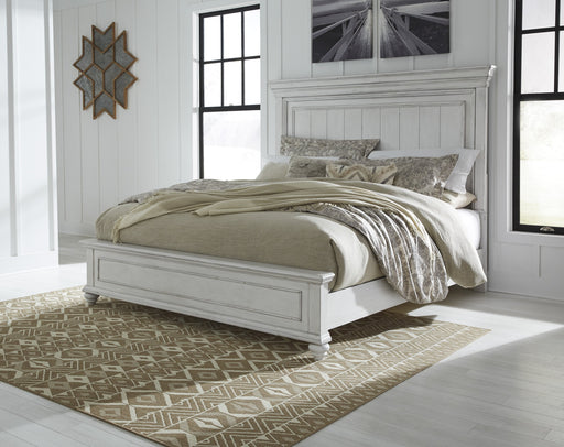 Kanwyn Whitewash King Panel Bed - Gate FurnitureKing Bed