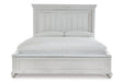 Kanwyn Whitewash King Panel Bed with Storage Bench - Gate FurnitureKing Bed