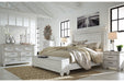 Kanwyn Whitewash King Panel Bed with Storage Bench - Gate FurnitureKing Bed