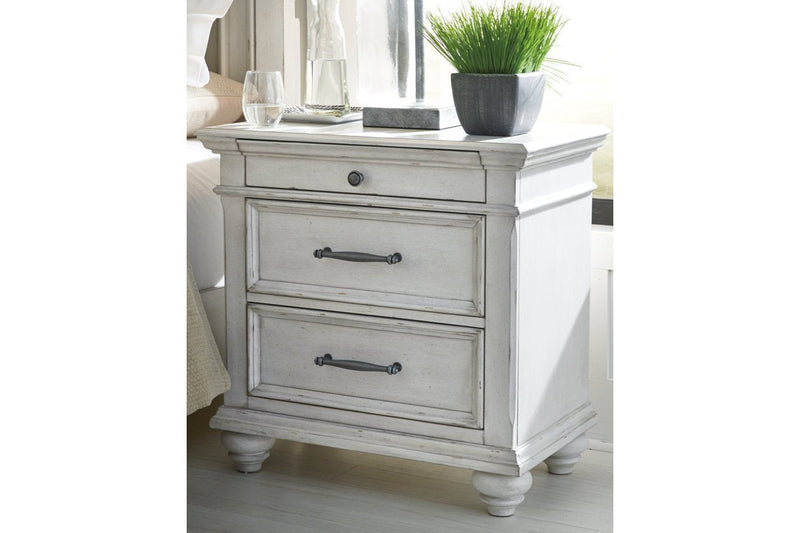 Kanwyn Whitewash Nightstand - Lara FurnitureNightstand