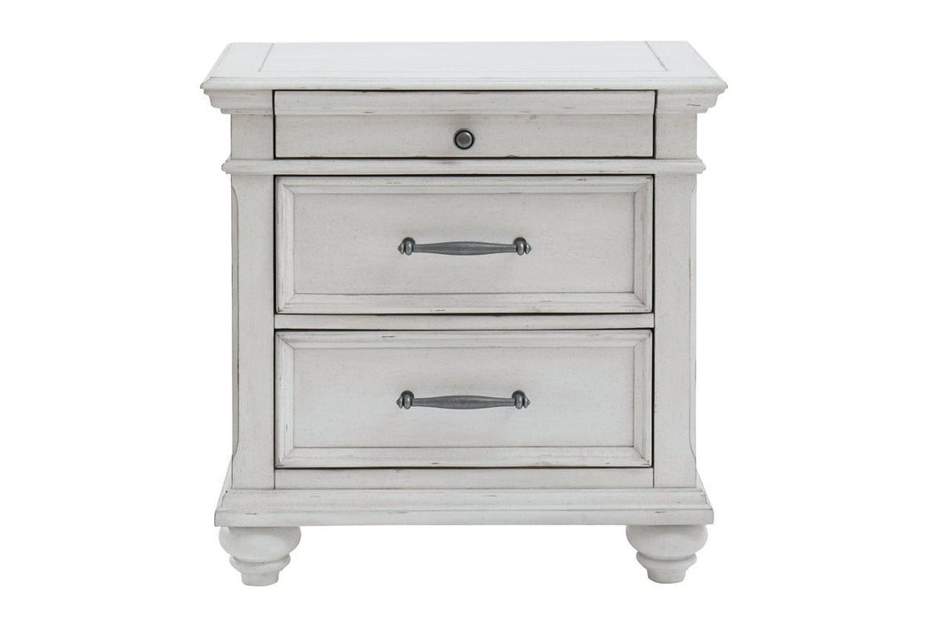 Kanwyn Whitewash Nightstand - Gate FurnitureNightstand