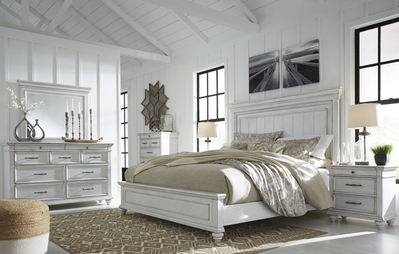 [EXCLUSIVE] Kanwyn Whitewash Panel Bedroom Set - Lara FurnitureBedroom Set