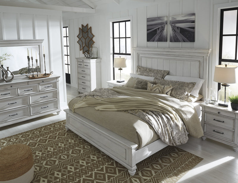 [EXCLUSIVE] Kanwyn Whitewash Panel Bedroom Set - Lara FurnitureBedroom Set