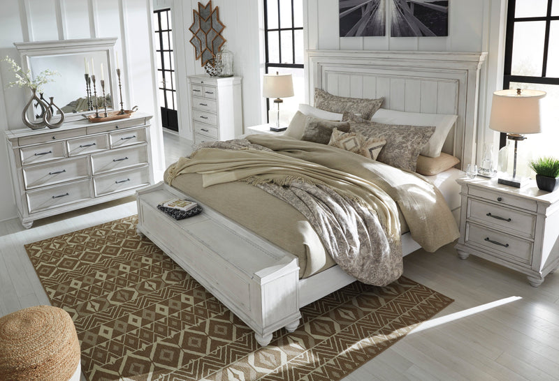Kanwyn Whitewash Panel Storage Bedroom Set - Lara FurnitureBedroom Set
