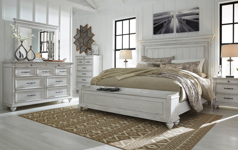 Kanwyn Whitewash Panel Storage Bedroom Set - Lara FurnitureBedroom Set