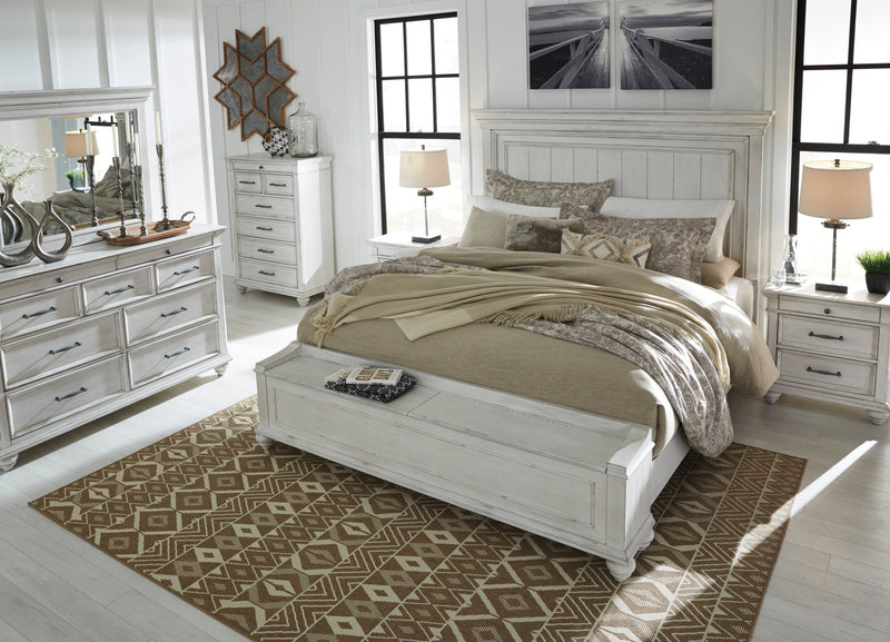 Kanwyn Whitewash Panel Storage Bedroom Set - Lara FurnitureBedroom Set
