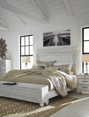 Kanwyn Whitewash Panel Storage Bedroom Set - Lara FurnitureBedroom Set