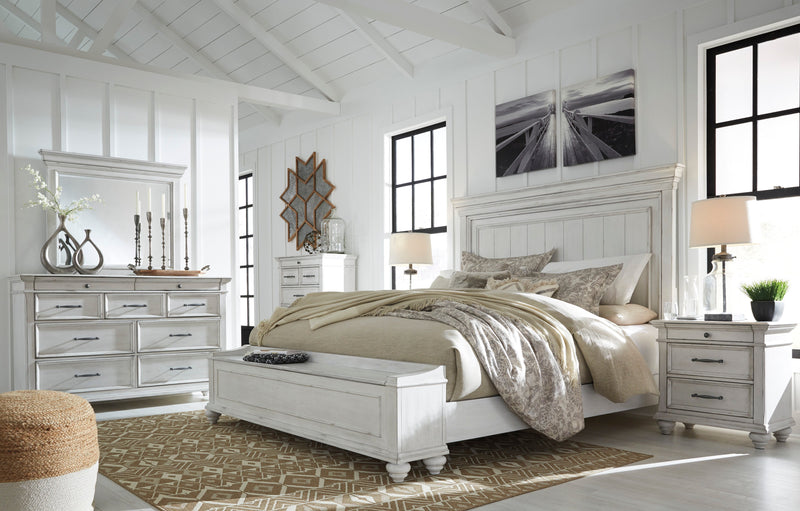 Kanwyn Whitewash Panel Storage Bedroom Set - Lara FurnitureBedroom Set