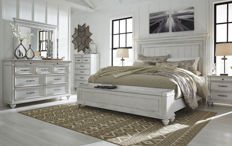 [EXCLUSIVE] Kanwyn Whitewash Panel Storage Bedroom Set - Lara FurnitureBedroom Set