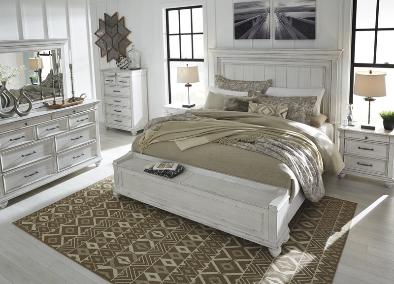 [EXCLUSIVE] Kanwyn Whitewash Panel Storage Bedroom Set - Lara FurnitureBedroom Set