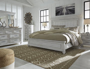 Kanwyn Whitewash Queen Panel Bed - Lara FurnitureQueen Bed