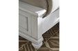 Kanwyn Whitewash Queen Panel Bed with Storage Bench - Gate FurnitureQueen Bed