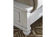 Kanwyn Whitewash Queen Panel Upholstered Bed - Lara FurnitureQueen Bed