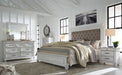 Kanwyn Whitewash Upholstered Panel Bedroom Set - Gate FurnitureBedroom Set