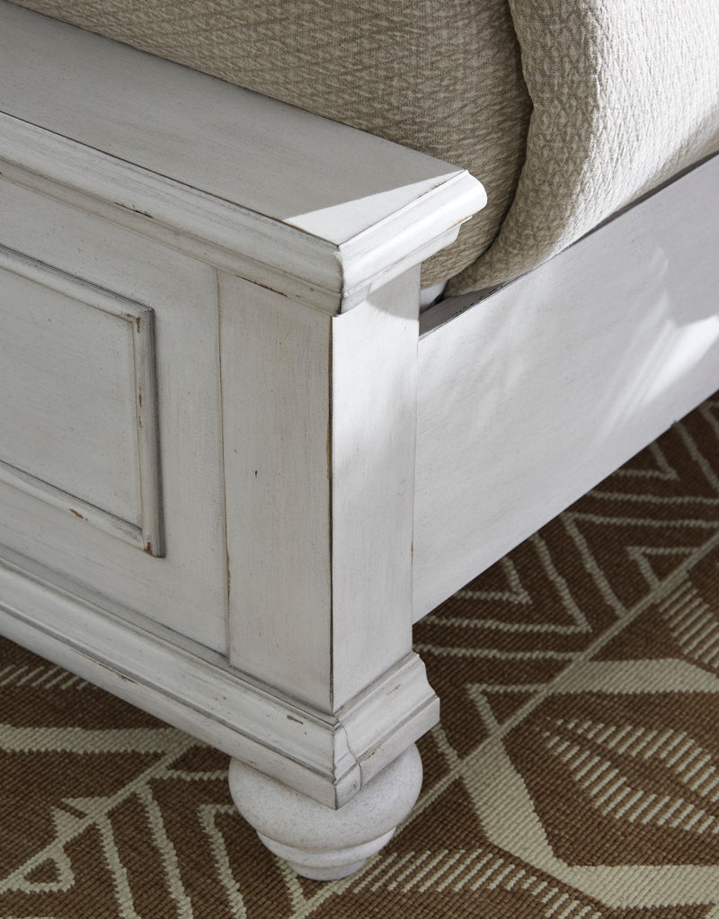 Kanwyn Whitewash Upholstered Panel Bedroom Set - Lara FurnitureBedroom Set