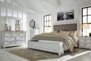 Kanwyn Whitewash Upholstered Storage Bedroom Set - Lara FurnitureBedroom Set