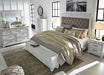 Kanwyn Whitewash Upholstered Storage Bedroom Set - Gate FurnitureBedroom Set
