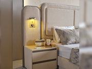 Kapadokya Bedroom (Queen Frame With Headboard & Dresser With Mirror & Ottoman & 2 Nightstand) - 200-KAP-150-QB-SET