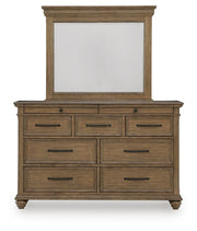 Karallin Queen Panel Storage Bed, Dresser and Mirror - PCB782B7