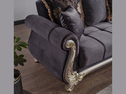 Karizma 131" / 108" Wide Rolled Arm Convertible Sectional - Sectional