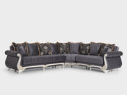 Karizma 131" / 108" Wide Rolled Arm Convertible Sectional - Sectional