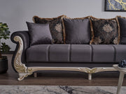 Karizma 131" / 108" Wide Rolled Arm Convertible Sectional - Sectional
