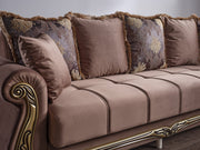 Karizma 131" / 108" Wide Rolled Arm Convertible Sectional - Sectional