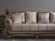 Karizma 131" / 108" Wide Rolled Arm Convertible Sectional - Sectional