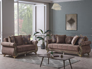 Karizma 64" Wide Rolled Arm Convertible Loveseat - Loveseat