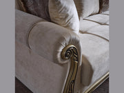 Karizma 64" Wide Rolled Arm Convertible Loveseat - Loveseat