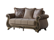 Karizma 64" Wide Rolled Arm Convertible Loveseat - Loveseat