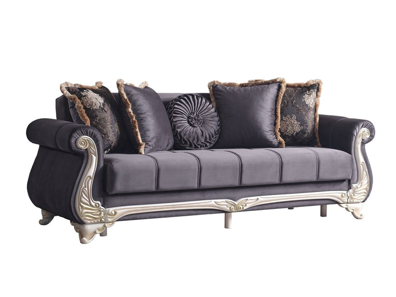 Karizma 88" Wide Rolled Arm Convertible Sofa - Sofas