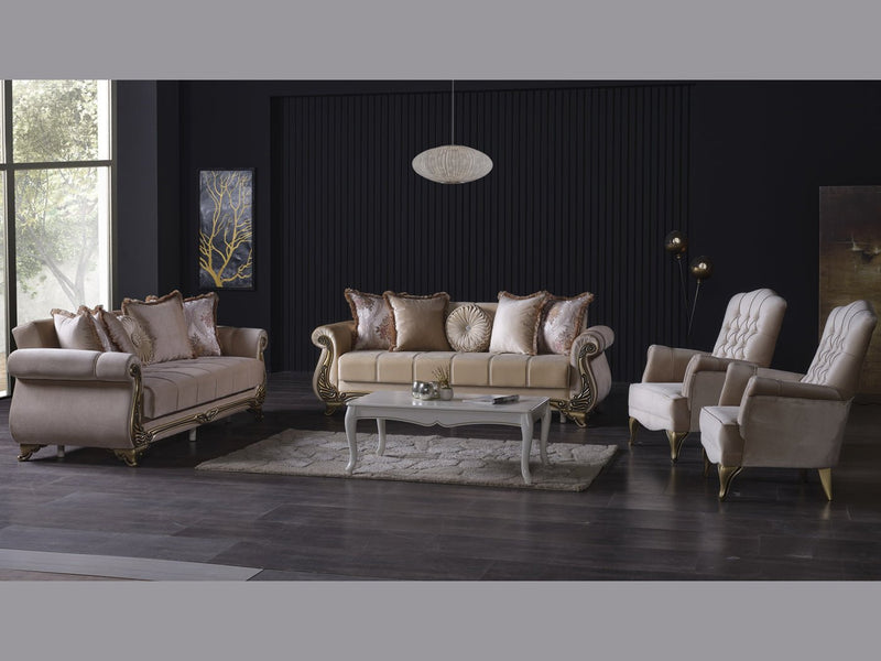 Karizma 88" Wide Rolled Arm Convertible Sofa - Sofas