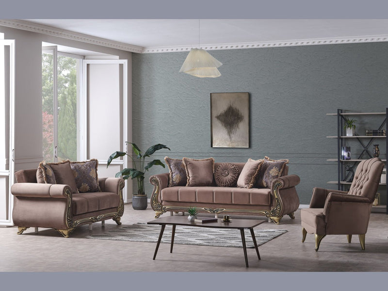 Karizma 88" Wide Rolled Arm Convertible Sofa - Sofas