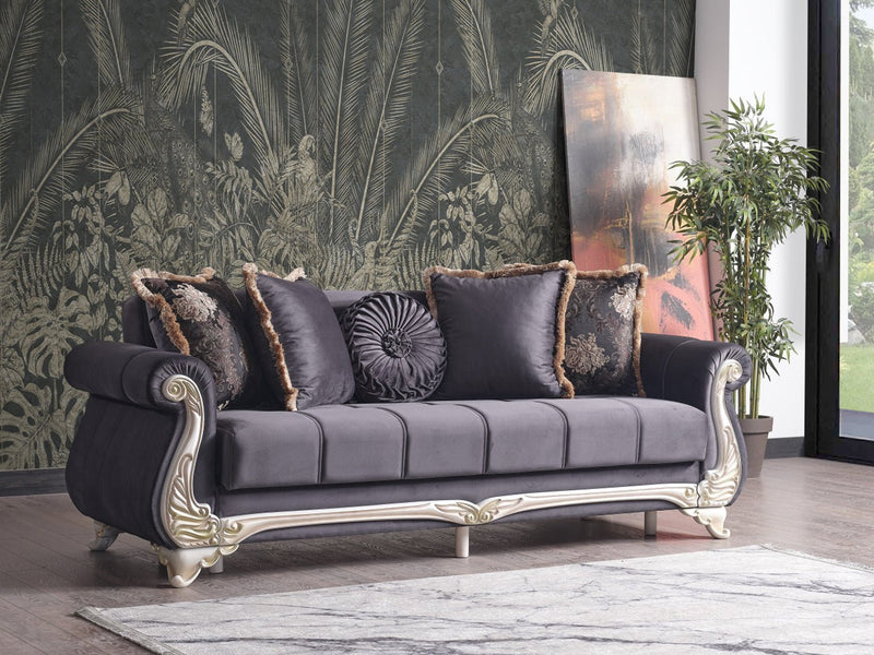 Karizma 88" Wide Rolled Arm Convertible Sofa - Sofas