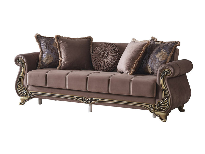 Karizma 88" Wide Rolled Arm Convertible Sofa - Sofas