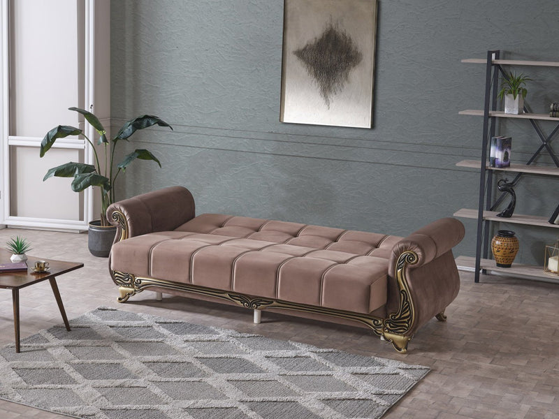 Karizma 88" Wide Rolled Arm Convertible Sofa - Sofas