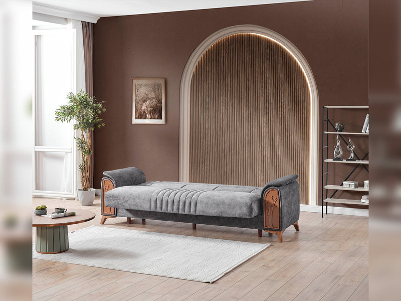 Katre 3-pieces (Sofa & Loveseat & Chair) Livingroom in Anthracite - 200-ELIF-KAT-A651-321