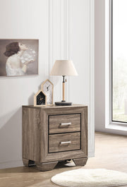 Kauffman 2-drawer Nightstand Washed Taupe - 204192
