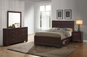 Kauffman 4-piece Eastern King Bedroom Set Dark Cocoa - 204390KE-S4
