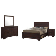 Kauffman 4-piece Eastern King Bedroom Set Dark Cocoa - 204390KE-S4