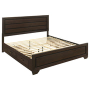 Kauffman 4-piece Eastern King Bedroom Set Dark Cocoa - 204390KE-S4