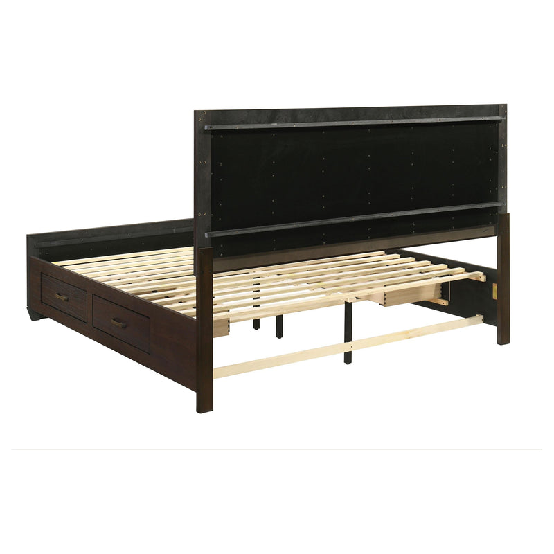 Kauffman 4-piece Eastern King Bedroom Set Dark Cocoa - 204390KE-S4