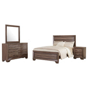Kauffman 4-piece Queen Bedroom Set Washed Taupe - 204191Q-S4