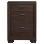Kauffman 5-drawer Bedroom Chest Dark Cocoa - 204395